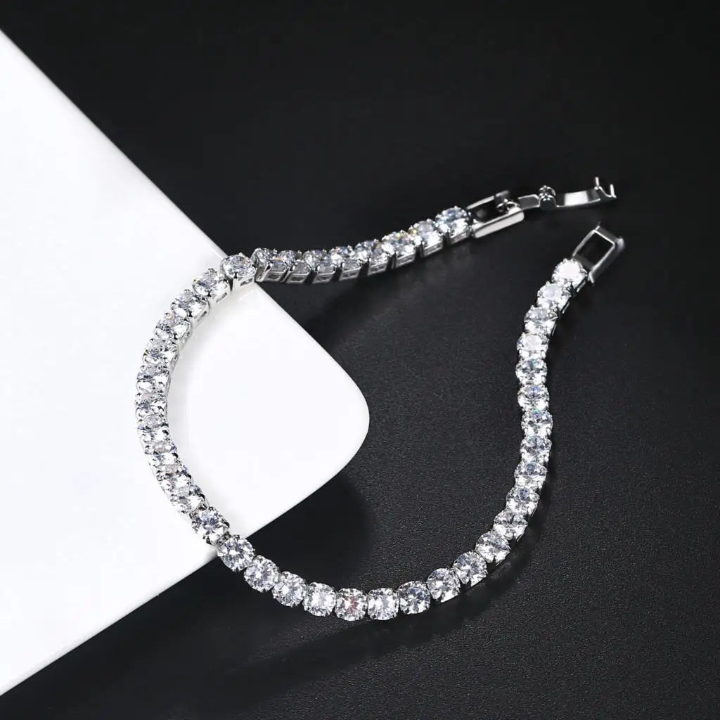 Luxury Crystal Tennis Bracelet Hip Hop Bracelet for Men Homme Trendy Punk Zirconia Couple Chain on the Hand Streetwear Jewelry